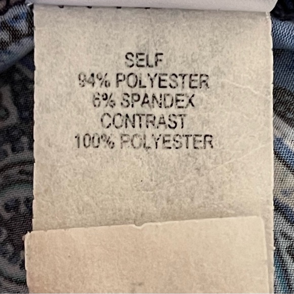 Roz & Ali Asymmetrical Blue Sleeveless Tank Top - Picture 10 of 11